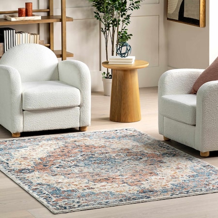 Nuloom Diana Medallion Vintage Area Rug 5ft KKDL02B-R505